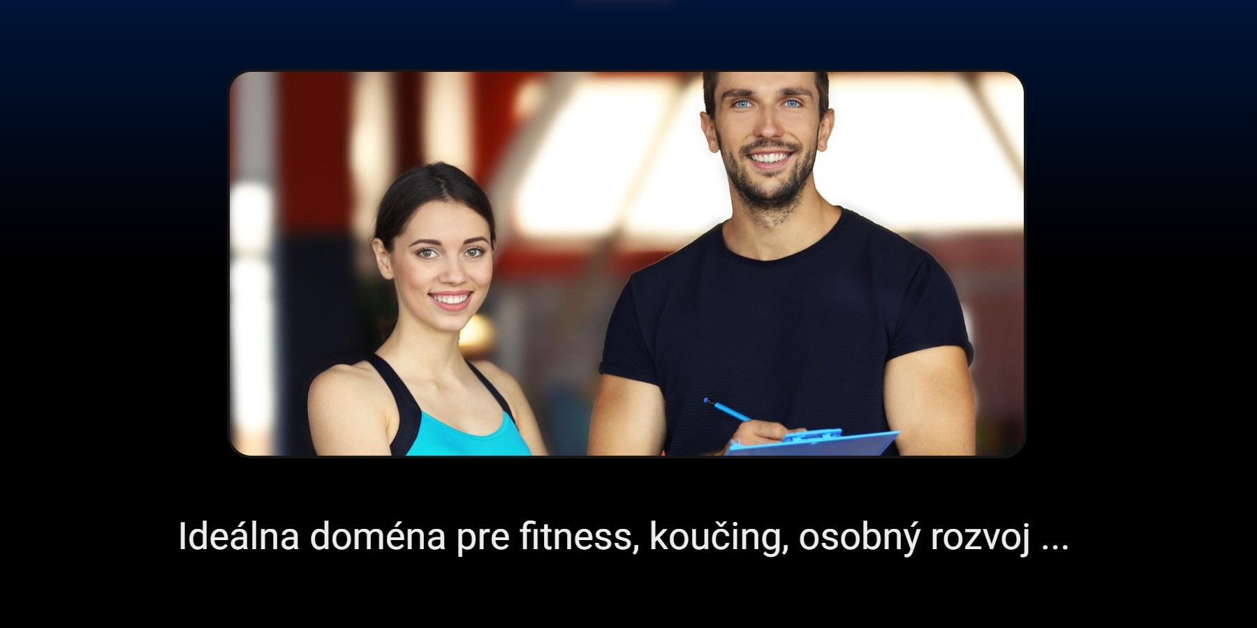 web pre osobného trénera